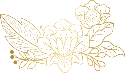 Elegant Metallic Flowers Outline