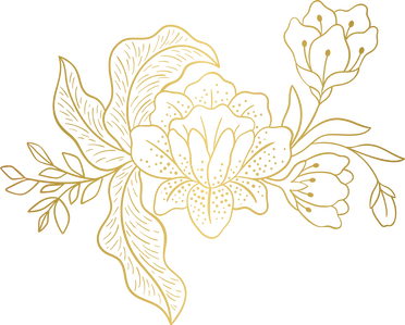 Elegant Metallic Flowers Outline