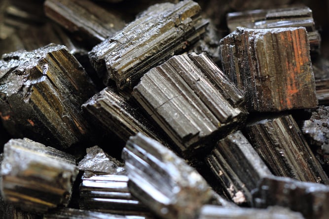 black tourmaline mineral collection